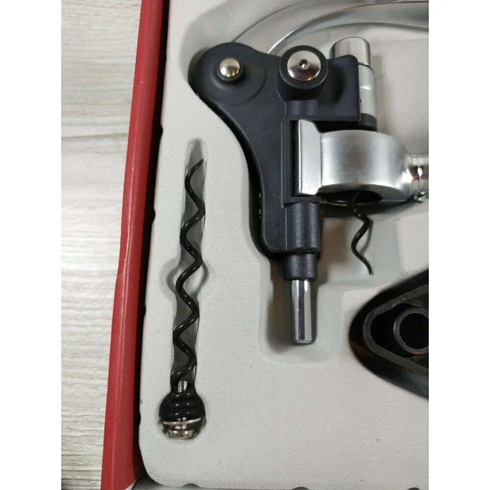 Wine Opening Kit 01-y1144 Corkscrew Foil Cutter Metal Mounted Corkscrew